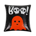 Axyaa Halloween Sequin Ghost Flip-Out Pillowcase: Sofa, Headboard, Cushion Cover