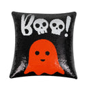 Axyaa Halloween Sequin Ghost Flip-Out Pillowcase: Sofa, Headboard, Cushion Cover