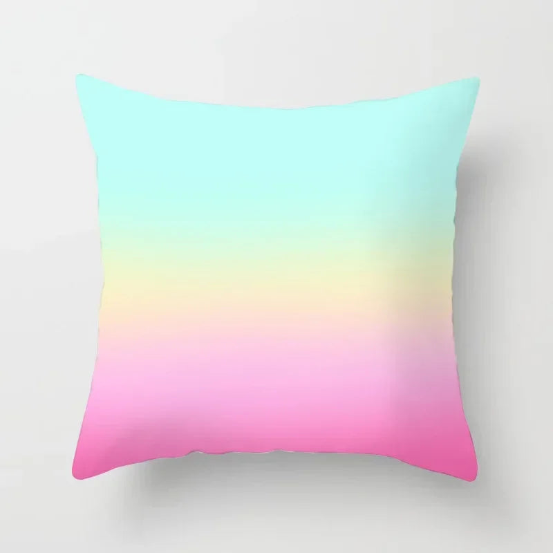 Gradient Ice Cream Color Polyester Pillow Cover by Axyaa - 45x45CM