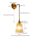 Axyaa Striped Glass LED Wall Sconce - Japanese Vintage Style