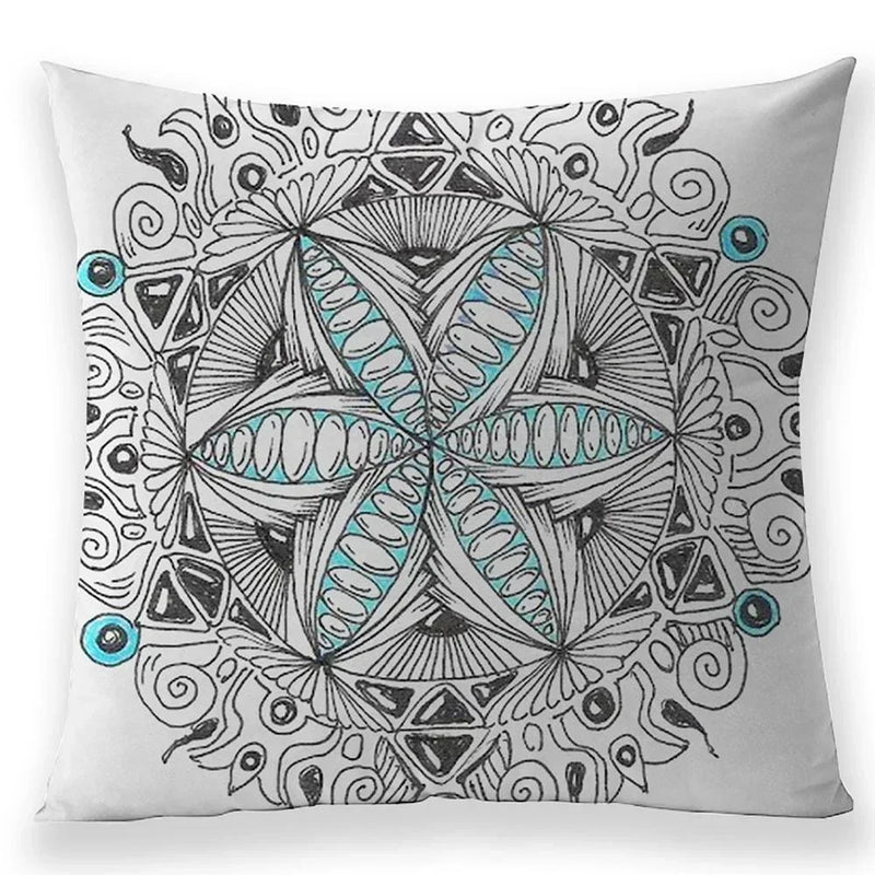 Axyaa Bohemian Mandala Pillow Case - 45*45 cm - Linen Pillowcases