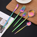 Axyaa 20-Piece Stainless Steel Cutlery Set - Matte Finish Flatware Set