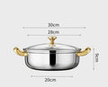 Axyaa 410 Stainless Steel Non-stick Soup Pot with Lid