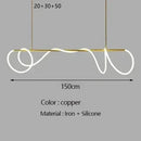 Axyaa Musical Note Pendant Light Modern LED Ceiling Chandelier for Home Decor