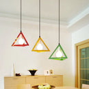Iron Triangle Pendant Lamp by Axyaa: Modern Wrought Metal Chandelier for Kitchen & Restaurant
