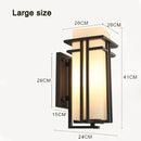 Axyaa Retro Glass Wall Lamp LED Outdoor Waterproof Chinese Corridor Aisle Courtyard Light
