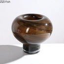 Axyaa Glass High Footed Vase for Artistic Flower Arrangements
