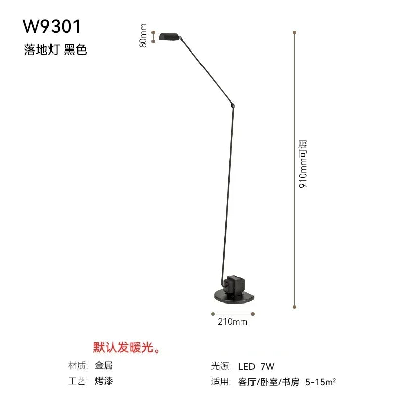 Axyaa Black Floor Lamp: Modern Design for Living Room, Bedroom, Office