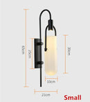 Axyaa Gold/Black Glass Modern Arc Wall Sconce LED Surface Mount Bedroom Wall Lamp
