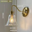 Axyaa Nordic Brass Wall Lamp glass Shade Sconce Lighting Fixture with Switch