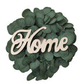 Eucalyptus Wreath with Hello Sign by Axyaa - Seasonal Front Door Decor