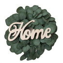 Eucalyptus Wreath with Hello Sign by Axyaa - Seasonal Front Door Decor