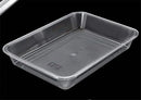 Axya Clear Rectangular Plastic Serving Tray Set for Food, Fruits, and Vegetables