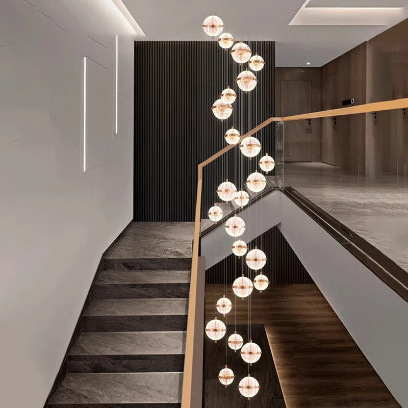 Axyaa Staircase Chandelier: Facil Hall & Ceiling Lamp for Beautiful Indoor Lighting