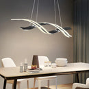 Axyaa Modern Gold Dimmable LED Pendant Chandelier for Dining Room and Kitchen Island