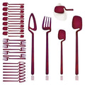 Axyaa 8-Piece Black Stainless Steel Dinnerware Set Kitchen Flatware Cutlery Party Bar Set.