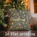 Axyaa Merry Christmas Patterned Pillowcases for Sofa Bedroom Car - Rectangular Cushion Cover