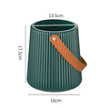 Axyaa Leather Handle Flower Vase Modern Nordic Style Plastic Pot