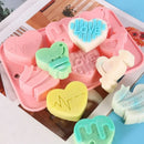 Axyaa Love Heart Silicone Mold for Chocolates, Cakes, Soaps, and Candles