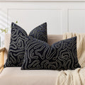 Axyaa Abstract Art Textured Accent Pillow Cover