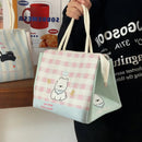 Axyaa Kawaii Cat Insulated Lunch Box Bag for Women Girls, Portable Bento Pouch
