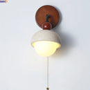 Axyaa LED Wall Lamps Yellow Travertine White Glass Living Room Bathroom Mirror Light
