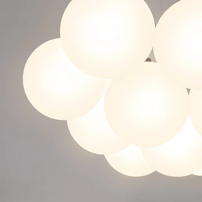 Axyaa Modern Nordic Bubble Glass Ball Pendant Chandelier for Living Room and Kitchen