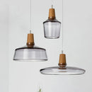 Axyaa Glass & Wooden Pendant Light: American Retro Nordic Dining Decor Lamp
