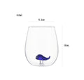 Axyaa Cute Cartoon Glass Juice Cup 14oz Unique Transparent Household Drinkware
