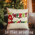 Axyaa Christmas Gnomes & Tree Pillow Cover Set for Sofa, Bedroom, Car