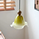 Axyaa Green Glass Art Pendant Lamp for Bedroom Living Room Wall Decor