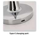 Axyaa Silver Charging Touch Desk Lamp with Modern LED Lights