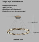 Axyaa Crystal Chandeliers: Modern Chrome Metal LED Pendant Lights