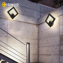 Axyaa LED Outdoor Wall Light Waterproof Aluminum Round Square Garden Sconce