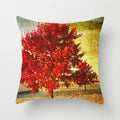 Axyaa Strawberry Plant Flower Cushion Cover for Room Decoration