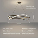 Axyaa Modern Circle LED Pendant Chandelier for Home Living Room, Bedroom & Dining Area