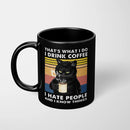 Axyaa Cat Mug 11oz Funny Cats Black Ceramic Coffee Office Tea Cup