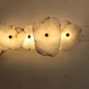 Axyaa Marble Wall Lamp LED Sconce Copper Accent Art Deco Light