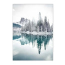 Snow House Nordic Canvas Wall Art by Axyaa for Living Room Decor