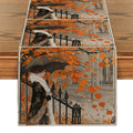 Autumn Maple Leaf Table Runner by Axyaa: Retro Home Dining Decor