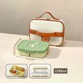 Axyaa Divided Microwavable Lunch Box - Portable Sealed Food Container