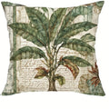 Axyaa Retro Tropical Plant Leaf Tree Print Pillowcase for Home Room Decoration