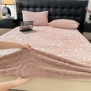 Axyaa Velvet Fleece Fitted Sheet Mattress Cover for Double King Queen Size