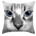 Axyaa Cute Cat Dog Pillowcase 45*45cm Bedroom Sofa Decor White Black Animal Pillowcase