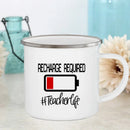 Axyaa Teacher's Enamel Mug - Creative Coffee Cup for School or Home