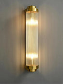 Axyaa Modern Stainless Steel Crystal LED Wall Sconce, Black Gold Wall Light