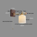 Axyaa Wood Swing Arm LED Wall Light - Rotatable Bedside Lamp
