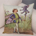 Axyaa Flower Girl Cushion Set - Fairy Tale Decor for Living Room, Bedroom Sofa