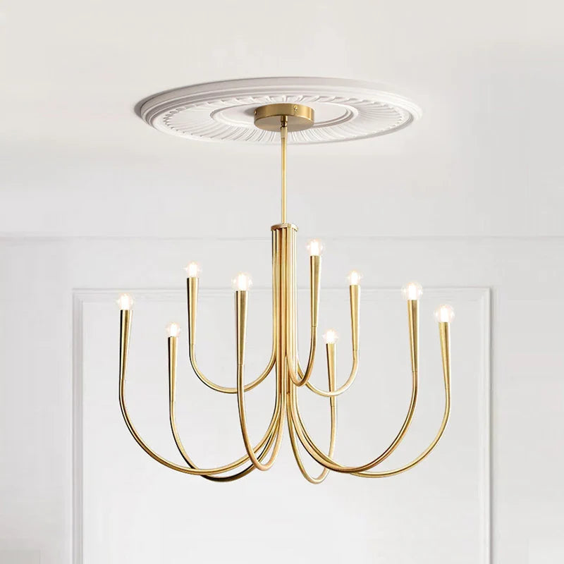 Axyaa Nordic Style LED Branch Chandelier for Living, Dining, Bedroom - Medieval Lighting Fixtures