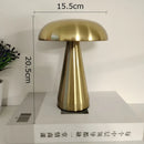 Axyaa Golden Mushroom LED Desk Lamp with USB Charging and Touch Switch